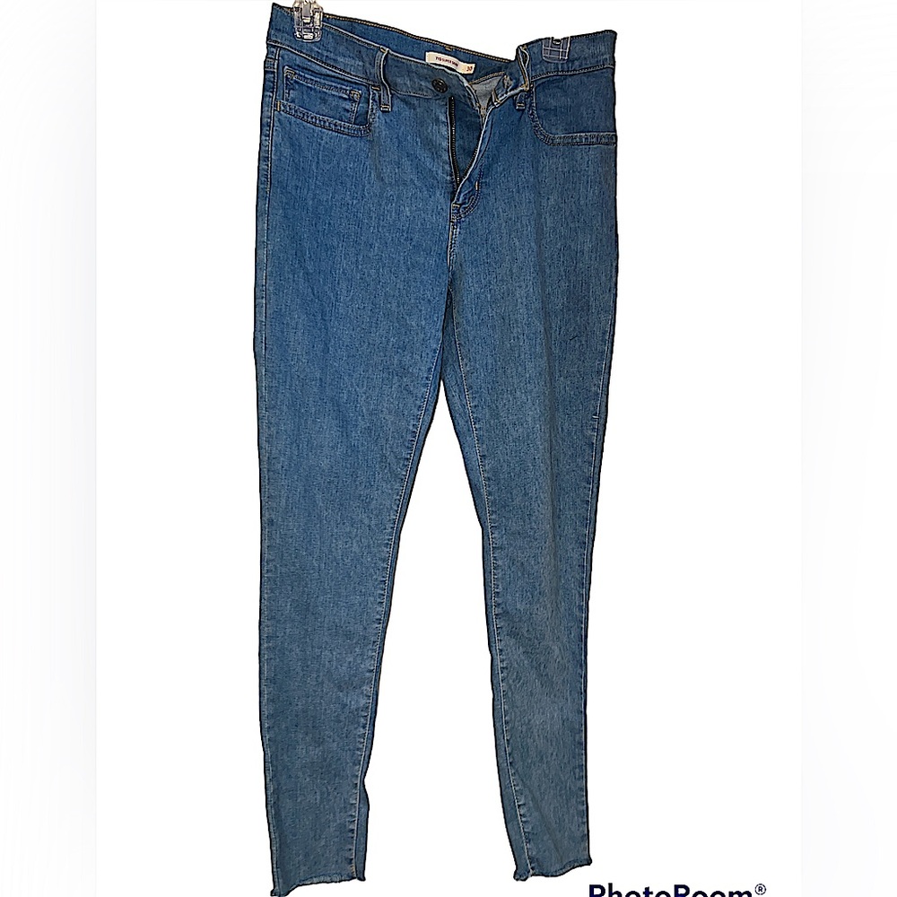 Levis 710 Super Skinny Jeans Stretch Denim Raw Hem Womens 30